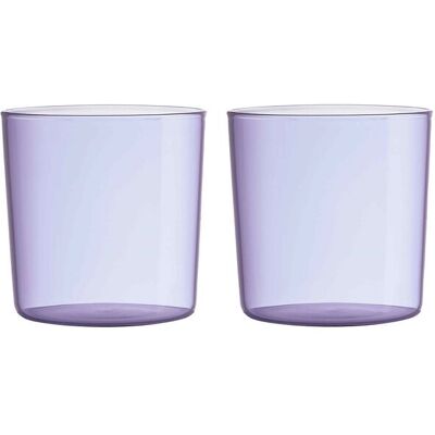 Design Letters Kids Coloured Eco Drinking Glass (Set Of 2 Pcs) 17.5 CL PURPLE 17.5 CL Design Letters Kids Coloured Eco Drinking Glass (Set Of 2 Pcs) 17.5 CL PURPLE 17.5 CL