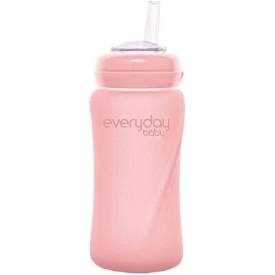 Everyday Baby Glass Straw Bottle Healthy + Rose Pink 240 ml ROSE PINK 240 ml Everyday Baby Glass Straw Bottle Healthy + Rose Pink 240 ml ROSE PINK 240 ml
