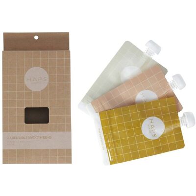 Haps Nordic Smoothie Bags 3-Pack 190 ml WARM 190 ml Haps Nordic Smoothie Bags 3-Pack 190 ml WARM 190 ml