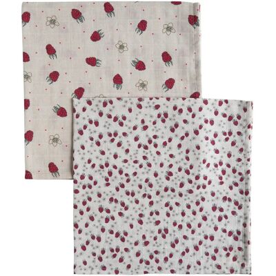 LouieLouie Swaddle -Muslin 2 Pack ONE SIZE RASPEBERRY MIX ONE SIZE LouieLouie Swaddle -Muslin 2 Pack ONE SIZE RASPEBERRY MIX ONE SIZE