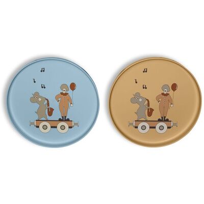 Nuuroo Pil Pla Plate 2-Pack 19.5X2.5CM BLUE MIX 19.5X2.5CM Nuuroo Pil Pla Plate 2-Pack 19.5X2.5CM BLUE MIX 19.5X2.5CM