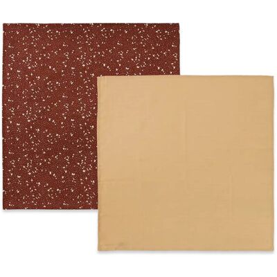OYOY MINI Iro Muslin Pack Of 2 70X70X0.2CM x 70 YELLOW 70X70X0.2CM x 70 OYOY MINI Iro Muslin Pack Of 2 70X70X0.2CM x 70 YELLOW 70X70X0.2CM x 70