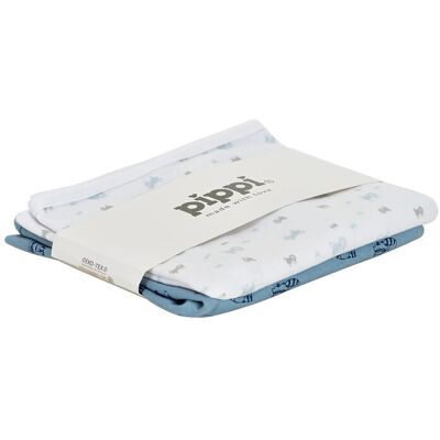 Pippi Baby Blanket -Aop (2-Pack) ONE SIZE LIGHT BLUE ONE SIZE Pippi Baby Blanket -Aop (2-Pack) ONE SIZE LIGHT BLUE ONE SIZE