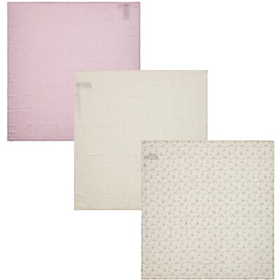 Pippi Organic Muslin Cloth (3-Pack) 7070 cm BURNISHED LILAC 7070 cm Pippi Organic Muslin Cloth (3-Pack) 7070 cm BURNISHED LILAC 7070 cm