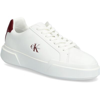 Calvin Chunky Cupsole Laceup Lth 36 BRIGHT WHITE RHUBARB 36 Calvin Chunky Cupsole Laceup Lth 36 BRIGHT WHITE RHUBARB 36