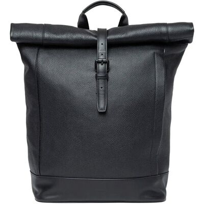 SANDQVIST Leather Rolltop Backpack ONE SIZE BLACK ONE SIZE SANDQVIST Leather Rolltop Backpack ONE SIZE BLACK ONE SIZE