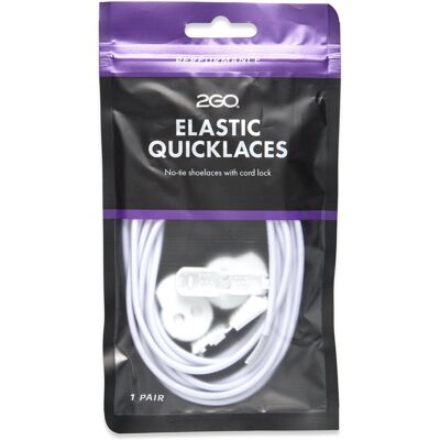 2Go Elastic Quicklaces 975 130 cm WHITE 130 cm 2Go Elastic Quicklaces 975 130 cm WHITE 130 cm