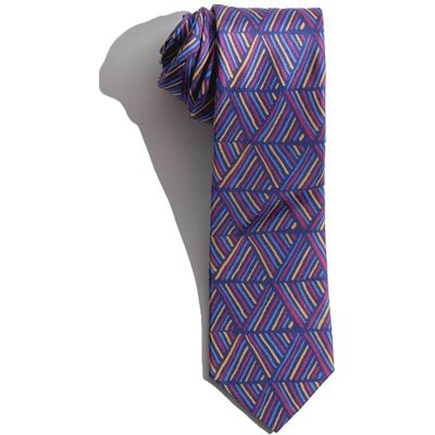AN IVY Malik Navy Burgundy Blue Silk Tie ONE SIZE MULTI ONE SIZE AN IVY Malik Navy Burgundy Blue Silk Tie ONE SIZE MULTI ONE SIZE