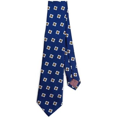 AN IVY Blue Orange Triple Square Silk Tie ONE SIZE BLUE / ORANGE ONE SIZE AN IVY Blue Orange Triple Square Silk Tie ONE SIZE BLUE / ORANGE ONE SIZE
