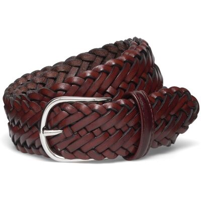 Anderson's Classic Woven Leather Belt 95 COGNAC 95 Anderson's Classic Woven Leather Belt 95 COGNAC 95