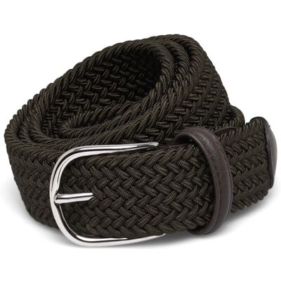 Anderson's Elastic Woven Belt Military Green - 3,5 100 MILTARY GREEN 100 Anderson's Elastic Woven Belt Military Green - 3,5 100 MILTARY GREEN 100