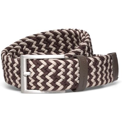 Giorgio Armani Tongue Belt 85 MAJOR BROWN/CREAM 85 Giorgio Armani Tongue Belt 85 MAJOR BROWN/CREAM 85