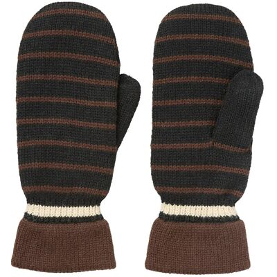 Becksöndergaard Thin Striped Emerald Mittens L/XL BLACK L/XL Becksöndergaard Thin Striped Emerald Mittens L/XL BLACK L/XL