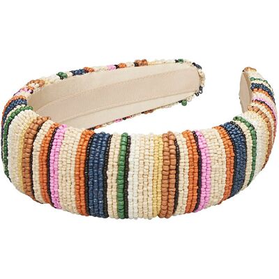Becksöndergaard Stripes Wide Beaded Hairbrace ONE SIZE MULTI COL. ONE SIZE Becksöndergaard Stripes Wide Beaded Hairbrace ONE SIZE MULTI COL. ONE SIZE