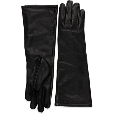 Becksöndergaard Long Smooth Leather Gloves 7 BLACK 7 Becksöndergaard Long Smooth Leather Gloves 7 BLACK 7