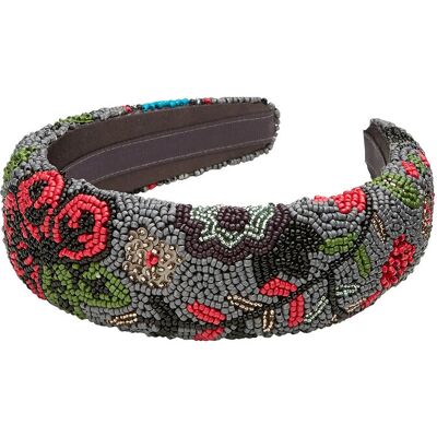 Becksöndergaard Bromflora Wide Beaded Hairbrace ONE SIZE ASPHALT GRAY ONE SIZE Becksöndergaard Bromflora Wide Beaded Hairbrace ONE SIZE ASPHALT GRAY ONE SIZE