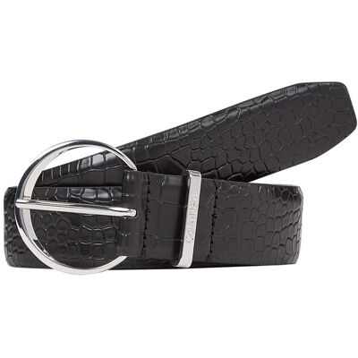 Calvin Must Rnd Buckle Belt 3.0_Croco 75 CK BLACK CROCO 75 Calvin Must Rnd Buckle Belt 3.0_Croco 75 CK BLACK CROCO 75