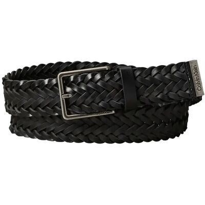 Calvin Warmth Buckle Woven 35Mm Fixed - 100 BLACK ANTIQUE SILVER 100 Calvin Warmth Buckle Woven 35Mm Fixed - 100 BLACK ANTIQUE SILVER 100