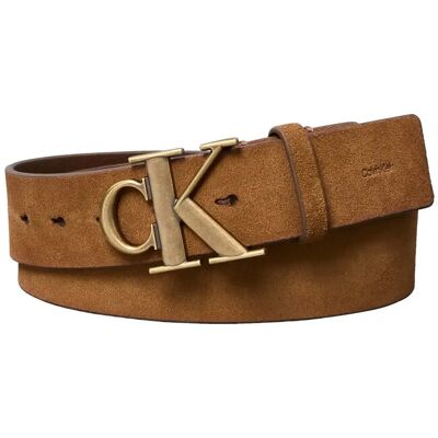 Calvin Ck Buckle Suede 40Mm Fixed 105 BROWN ANTIQUE BRASS 105 Calvin Ck Buckle Suede 40Mm Fixed 105 BROWN ANTIQUE BRASS 105