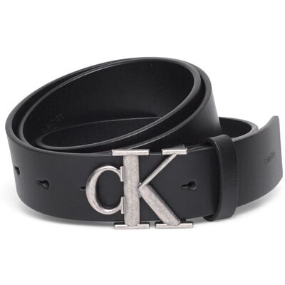 Calvin Ck Buckle Smooth 35Mm 105 BLACK ANTIQUE SILVER 105 Calvin Ck Buckle Smooth 35Mm 105 BLACK ANTIQUE SILVER 105