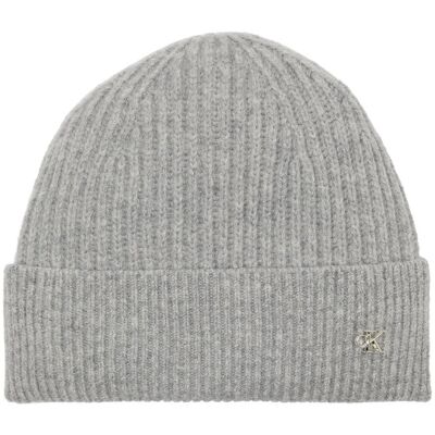 Calvin Ck Metal Wool Beanie ONE SIZE LIGHT GREY HEATHER ONE SIZE Calvin Ck Metal Wool Beanie ONE SIZE LIGHT GREY HEATHER ONE SIZE