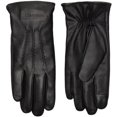 Calvin Classic Pebble Leather Gloves L/XL BLACK L/XL Calvin Classic Pebble Leather Gloves L/XL BLACK L/XL