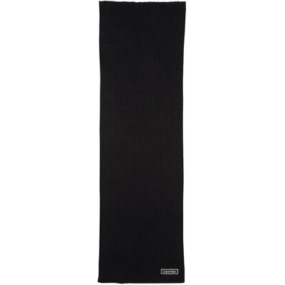 Calvin Patch Chunky Rib Cotton Scarf ONE SIZE BLACK ONE SIZE Calvin Patch Chunky Rib Cotton Scarf ONE SIZE BLACK ONE SIZE