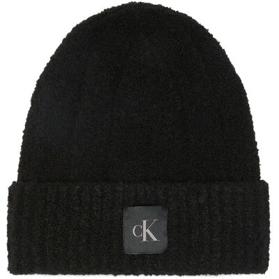Calvin Ck Patch Boucle Beanie ONE SIZE BLACK ONE SIZE Calvin Ck Patch Boucle Beanie ONE SIZE BLACK ONE SIZE