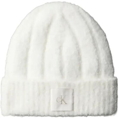 Calvin Ck Patch Boucle Beanie ONE SIZE LILY WHITE ONE SIZE Calvin Ck Patch Boucle Beanie ONE SIZE LILY WHITE ONE SIZE