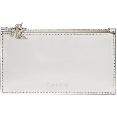 Calvin Ck Metallic 6Cc Zip Cardcase ONE SIZE SILVER METALLIC ONE SIZE Calvin Ck Metallic 6Cc Zip Cardcase ONE SIZE SILVER METALLIC ONE SIZE