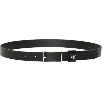 Calvin Square Buckle Ck Loop 25Mm 80 BLACK SHINY NICKEL 80 Calvin Square Buckle Ck Loop 25Mm 80 BLACK SHINY NICKEL 80