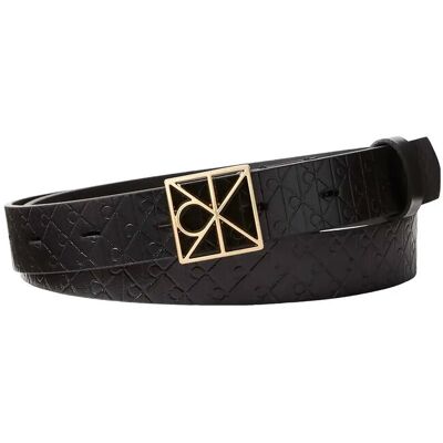 Calvin Emblem Buckle Aop Strap 25Mm 95 BLACK ANTIQUE LIGHT GOLD 95 Calvin Emblem Buckle Aop Strap 25Mm 95 BLACK ANTIQUE LIGHT GOLD 95