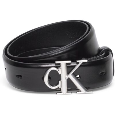 Calvin Round Ck Buckle 30Mm Belt Smooth 90 BLACK ANTIQUE NICKEL 90 Calvin Round Ck Buckle 30Mm Belt Smooth 90 BLACK ANTIQUE NICKEL 90