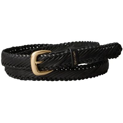 Calvin Braided Logo Buckle 25Mm 75 BLACK ANTIQUE LIGHT GOLD 75 Calvin Braided Logo Buckle 25Mm 75 BLACK ANTIQUE LIGHT GOLD 75