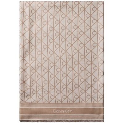 Calvin Emblem Aop Jacquard Square Scarf ONE SIZE DESERT TAUPE ONE SIZE Calvin Emblem Aop Jacquard Square Scarf ONE SIZE DESERT TAUPE ONE SIZE
