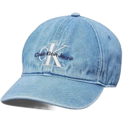 Calvin Monologo Embroidery Denim Cap ONE SIZE VINTAGE DENIM ONE SIZE Calvin Monologo Embroidery Denim Cap ONE SIZE VINTAGE DENIM ONE SIZE