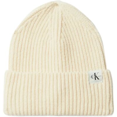 Calvin Monogram Rib Beanie S/M WHITECAP GRAY S/M Calvin Monogram Rib Beanie S/M WHITECAP GRAY S/M