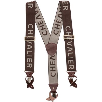 Chevalier Logo Suspenders ONE SIZE BROWN ONE SIZE Chevalier Logo Suspenders ONE SIZE BROWN ONE SIZE
