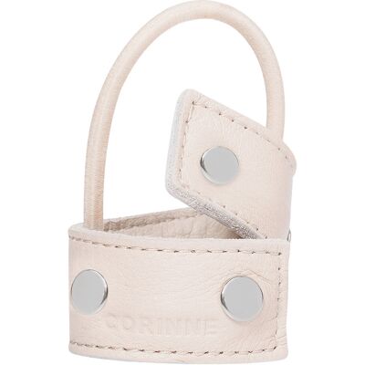 Corinne Leather Band Short Bendable Rivets ONE SIZE CREAM / SILVER RIVETS ONE SIZE Corinne Leather Band Short Bendable Rivets ONE SIZE CREAM / SILVER RIVETS ONE SIZE