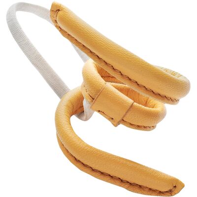 Corinne Leather Band Short Narrow Bendable ONE SIZE YELLOW ONE SIZE Corinne Leather Band Short Narrow Bendable ONE SIZE YELLOW ONE SIZE