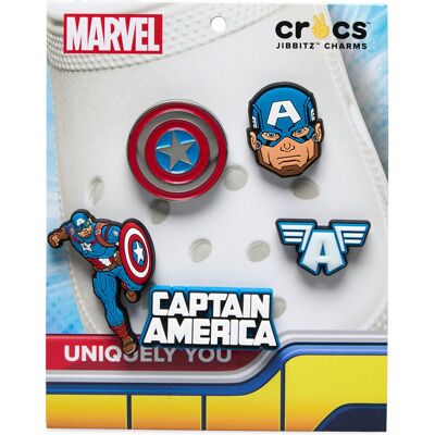 Crocs Captain America 5Pck ONE SIZE WHITE ONE SIZE Crocs Captain America 5Pck ONE SIZE WHITE ONE SIZE