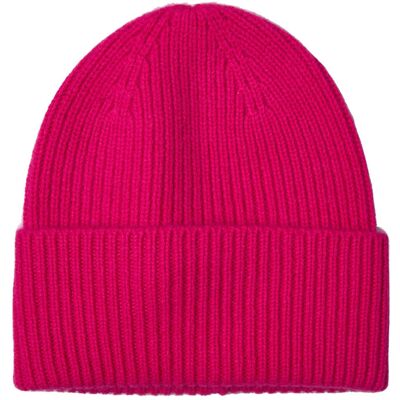 Davida Cashmere Fold Rib Cap ONE SIZE FUCHSIA ONE SIZE Davida Cashmere Fold Rib Cap ONE SIZE FUCHSIA ONE SIZE