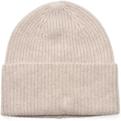 Davida Cashmere Fold Rib Cap ONE SIZE LIGHT BEIGE ONE SIZE Davida Cashmere Fold Rib Cap ONE SIZE LIGHT BEIGE ONE SIZE