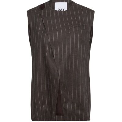 Day Birger et Mikkelsen Enid - Casual Linen Stripe 42 CHOCOLATE BROWN 42 Day Birger et Mikkelsen Enid - Casual Linen Stripe 42 CHOCOLATE BROWN 42