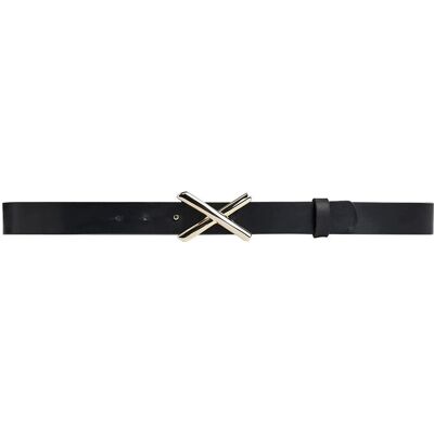 DEPECHE Jeans Belt 95 190 BLACK/GOLD 95 DEPECHE Jeans Belt 95 190 BLACK/GOLD 95