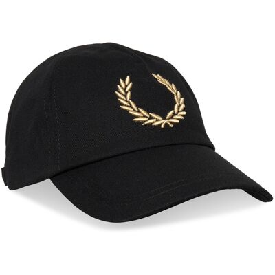 Fred Perry Bold Branding Canvas Cap ONE SIZE BLACK/CHAMPAGNE ONE SIZE Fred Perry Bold Branding Canvas Cap ONE SIZE BLACK/CHAMPAGNE ONE SIZE