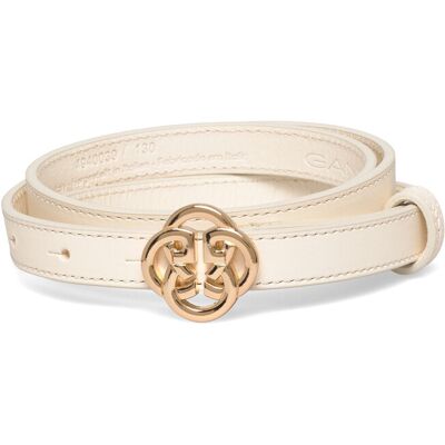 Gant Monogram Leather Belt 95 CREAM 95 Gant Monogram Leather Belt 95 CREAM 95