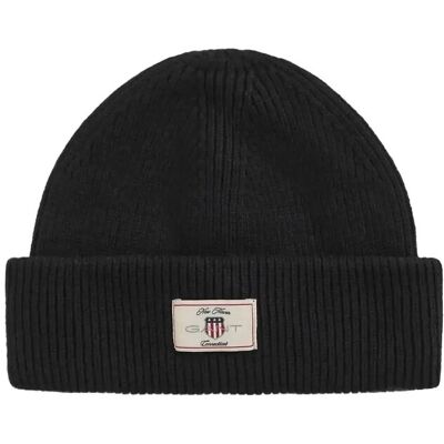 Gant Cotton Blend Ribbed Beanie ONE SIZE BLACK ONE SIZE Gant Cotton Blend Ribbed Beanie ONE SIZE BLACK ONE SIZE