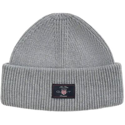 Gant Cotton Blend Ribbed Beanie ONE SIZE GREY MELANGE ONE SIZE Gant Cotton Blend Ribbed Beanie ONE SIZE GREY MELANGE ONE SIZE