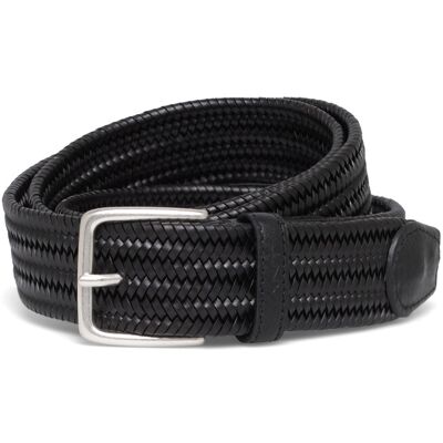 Gant Leather Elastic Braided Belt 95 BLACK 95 Gant Leather Elastic Braided Belt 95 BLACK 95